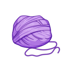 wool ball yarn cartoon. fiber skein, thread handmade, textile weaving wool ball yarn sign. isolated symbol vector illustration