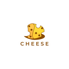 ILLUSTRATION CHEESE LOGO ICON GEOMETIRC TEMPLATE DESIGN VECTOR
