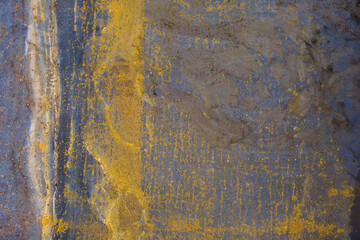 Aged Metal Plate with Rust Patterns