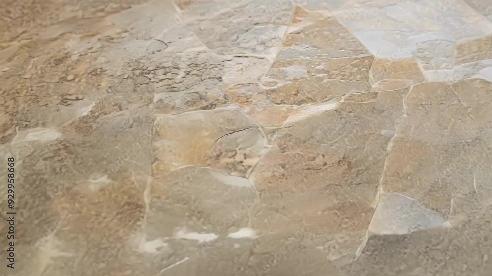 Poster transforming stone tile texture showcases a striking shift from grey to orange, highlighting the dyn
