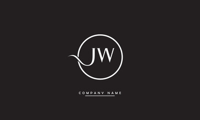 JW, WJ, J, W Abstract Letters Logo Monogram