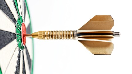 Dart hitting a target, captured in an abstract style against a plain white background to showcase precision and impact.
