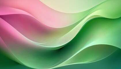 Obraz premium Green and pink abstract background with soft lines