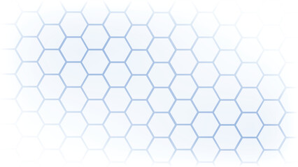 Naklejka premium abstract white and blue theme Hexagonal Pattern Background – Futuristic Geometric Design