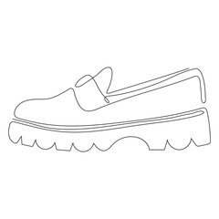 Shoes single line art. continuous line drawing of hand tying shoelaces. editable stroke. vector illustration.