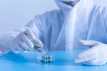 Fototapeta premium Production line pharmaceutical industry. Manufacturing of drugs and medications, pharmaceuticals.