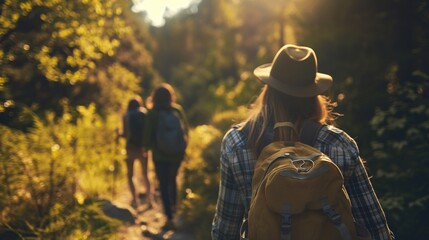 Fototapeta premium Hiking in Nature's Beauty