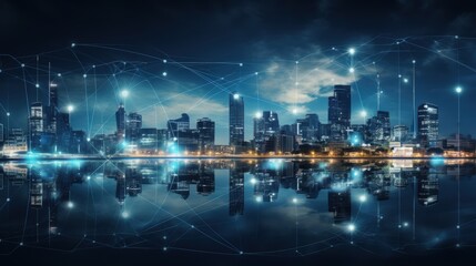 5G, 6G, Big data wireless network, high speed internet, cloud computing or connect diagram technology, Data storage, service, synchronize, online, financial, Connectivity global, smart city, Gen AI