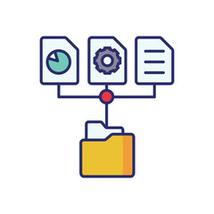 Data Collection icon vector stock illustration