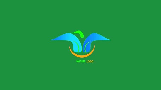 leaf Logo design animation.simple videob animation with leaf logo designe.