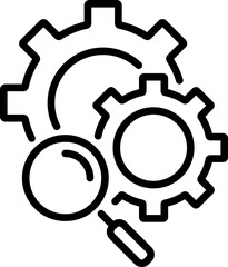 Setting icon. Configuration symbol. Linear style.