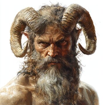 satyr clip art isolated on white background