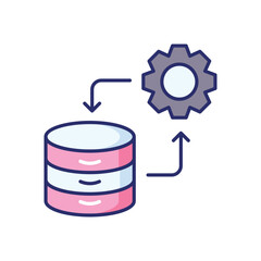 Data Synchronization icon vector stock illustration