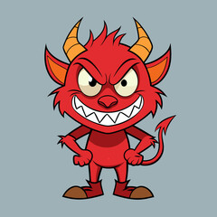 cartoon vector character devil demon