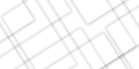 Obraz premium Abstract white and grey geometric overlapping square pattern background with shadow. paper texture design Abstract white background can use for design, background concept, vector illustration.