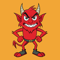 cartoon vector character devil demon