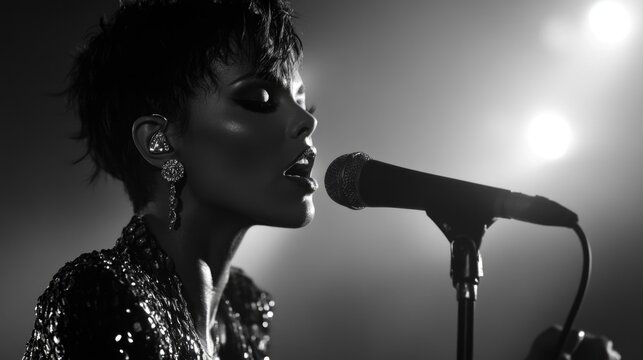 Electronic Pop Musician Performing