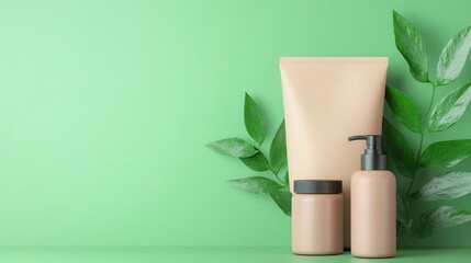 Sustainable packaging, products with minimal and recyclable wrapping, 3D illustration