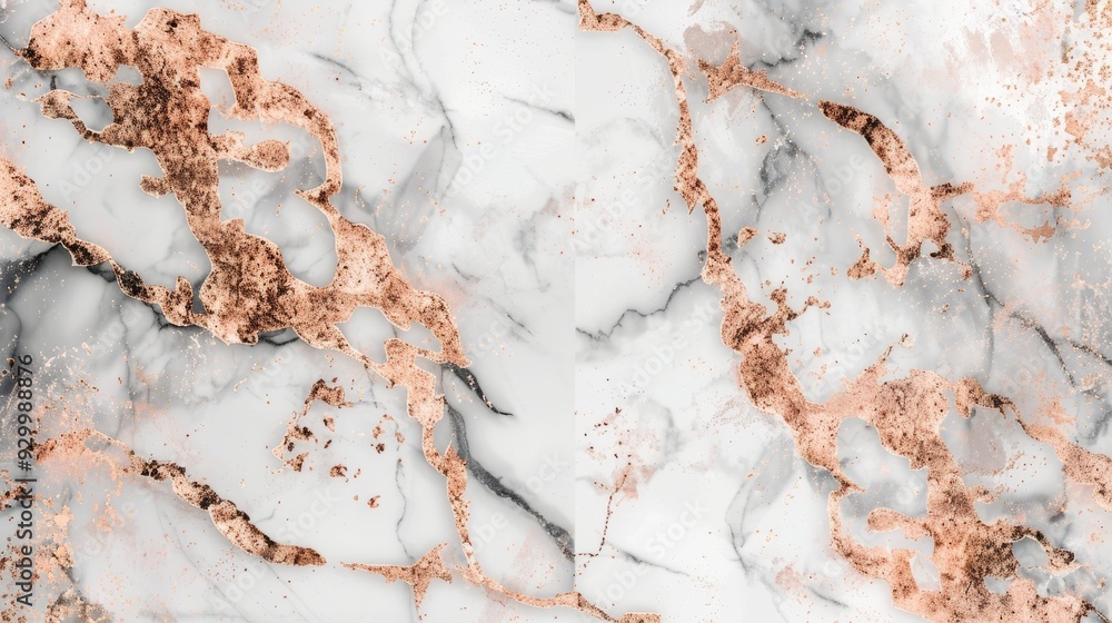 Poster the smooth topalfa marble surface showcases intricate patterns accented by delicate rose gold hues, 