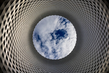 modern architecture with roof of basel exhibition centre switzerland