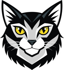 Obraz premium Cat head vector art illustration