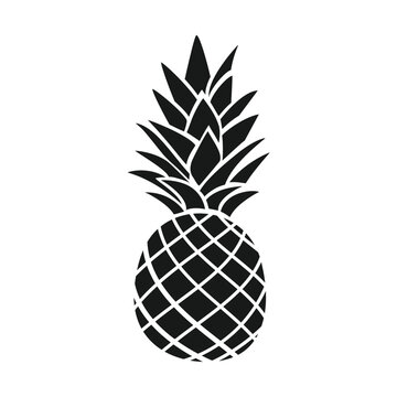 recommend clip art: Tropical fruit pineapple logo design