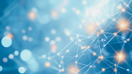 Abstract business connection of lines from nodes It is connected to endless nodes and represents the innovation of communication in the network.