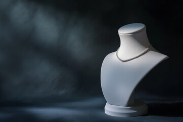 Minimalist White Jewelry Display Mannequin