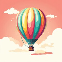 Fototapeta premium the AI Image Generator, abstract background inside colorful hot air balloon