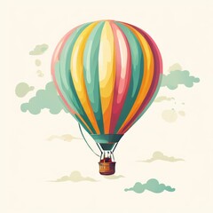 Fototapeta premium the AI Image Generator, abstract background inside colorful hot air balloon