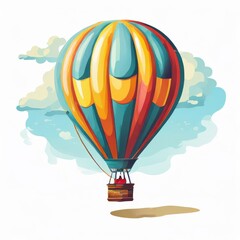 Fototapeta premium the AI Image Generator, abstract background inside colorful hot air balloon