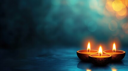 Fototapeta premium Celebration of Diwali happy candlelight cartoons.generated with AI.