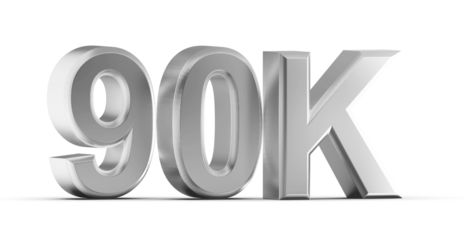 90K Follower 3D Render Silver