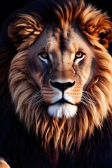 
Lion face close-up