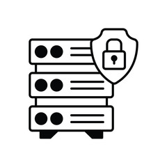 Data Security icon vector stock illustration