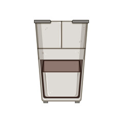 durable laundry basket plastic cartoon. lightweight portable, foldable stackable, ventilated sturdy durable laundry basket plastic sign. isolated symbol vector illustration