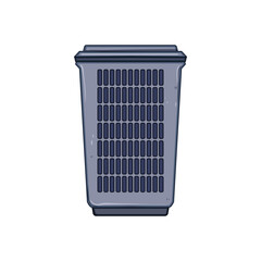 portable laundry basket plastic cartoon. foldable stackable, ventilated sturdy, washable compact portable laundry basket plastic sign. isolated symbol vector illustration