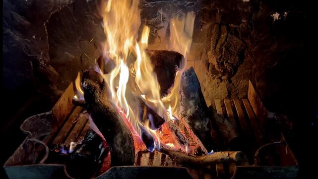 Fuego en Chimenea