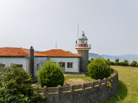 Faro de Punta Galea en Getxo, Vizcaya, Pais Vasco