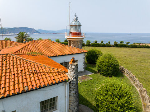 Faro de Punta Galea en Getxo, Vizcaya, Pais Vasco
