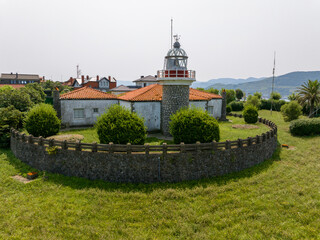 Faro de Punta Galea en Getxo, Vizcaya, Pais Vasco