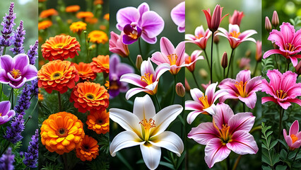 Enchanting Blooming Flower Gardens: Stunning Display of Vibrant Blossoms in Full Bloom