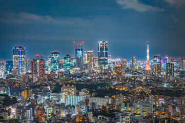 日本の首都東京の夜景