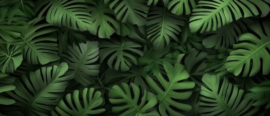 Fototapeta premium Plants with thick foliage seen up close.