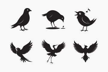 Bird Silhouette Vector Bundle