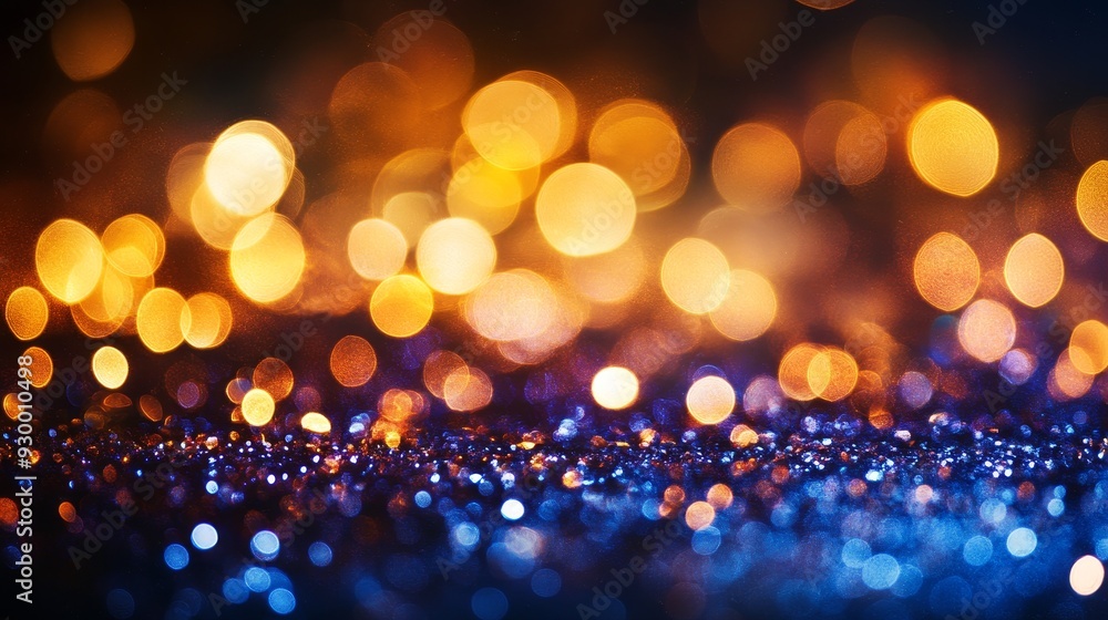 Poster a circle of bokeh light creates an abstract background