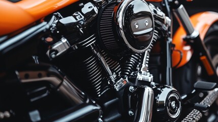 Fototapeta premium Components for motorcycle belt drive systems