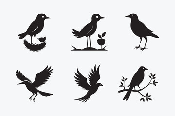 Bird Silhouette Vector Bundle