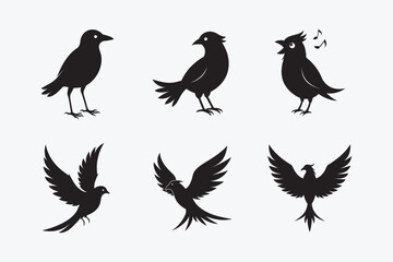 Bird Silhouette Vector Bundle