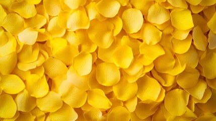 The petals of yellow flowers are close up on a floral background